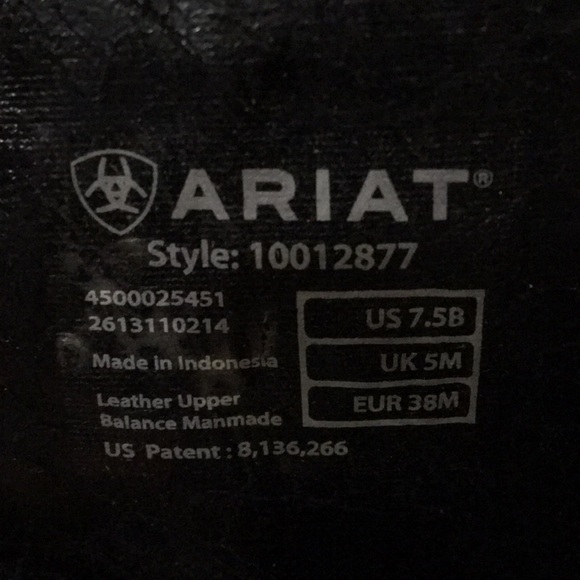 🎄 Ariat Black Leather Boots 🎄 - Picture 3 of 5